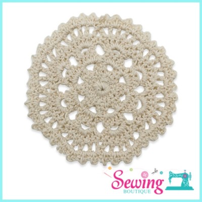 LACE - CROCHET-CHAIN OF PETAL-COTTON(CREAM)